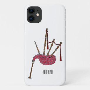 Capa Para iPhone 11 Ilustração de desenho animado de Bagpipe