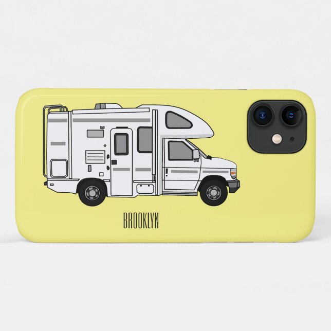 Capa Para iPhone 11 Ilustração de desenho animado de Campervan (Verso (horizontal))