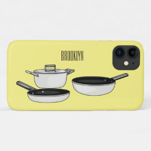 Capa Para iPhone 11 Ilustração de desenho animado de conjuntos de cook