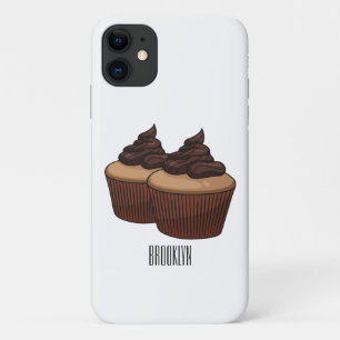 Capa Para iPhone 11 ilustração de desenho animado de cupcake