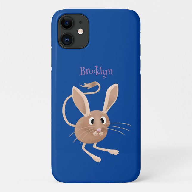 Capa Para iPhone 11 Ilustração de desenho animado de jerboa fofo de or (Verso)