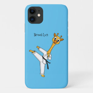 Capa Para iPhone 11 Ilustração de desenho animado de Kung Fu girafa