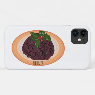 Capa Para iPhone 11 Ilustração de desenho animado de pudim de Natal