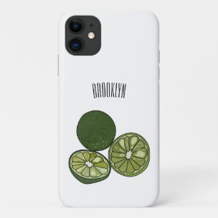 Capa Para iPhone 11 Ilustração de desenho animado do limão Kaffir