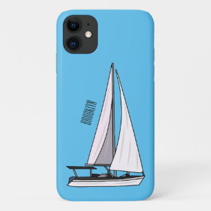 Capa Para iPhone 11 Ilustração de desenho animado em veleiro