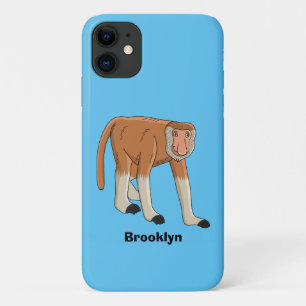 Capa Para iPhone 11 Ilustração de desenho animado engraçado do macaco