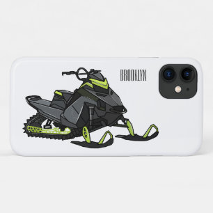 Capa Para iPhone 11 Ilustração de desenho animado Snowmobile