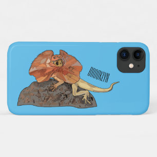 Capa Para iPhone 11 Ilustração de desenho de lagarto de pescoço frito