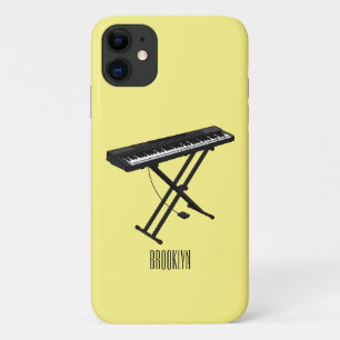 Capa Para iPhone 11 Ilustração de desenho de piano de teclado