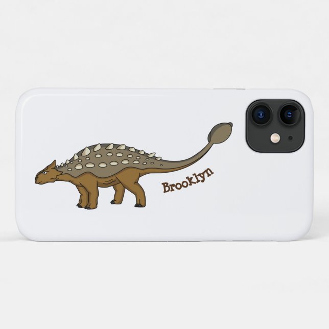 Capa Para iPhone 11 Ilustração de dinossauro blindado Ankylosaurus (Verso (horizontal))