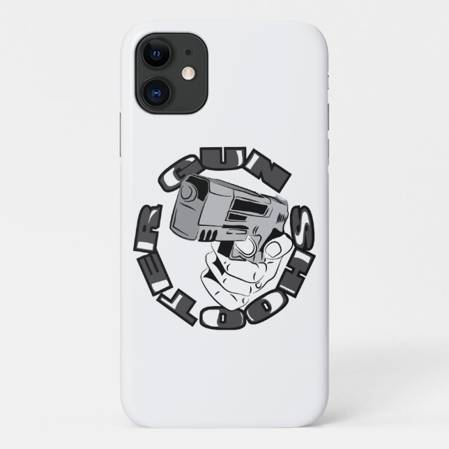 Capa Para iPhone 11 Ilustração do atirador de arma (Verso)
