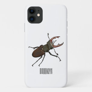 Capa Para iPhone 11 Ilustração do desenho animado do besouro do Stag