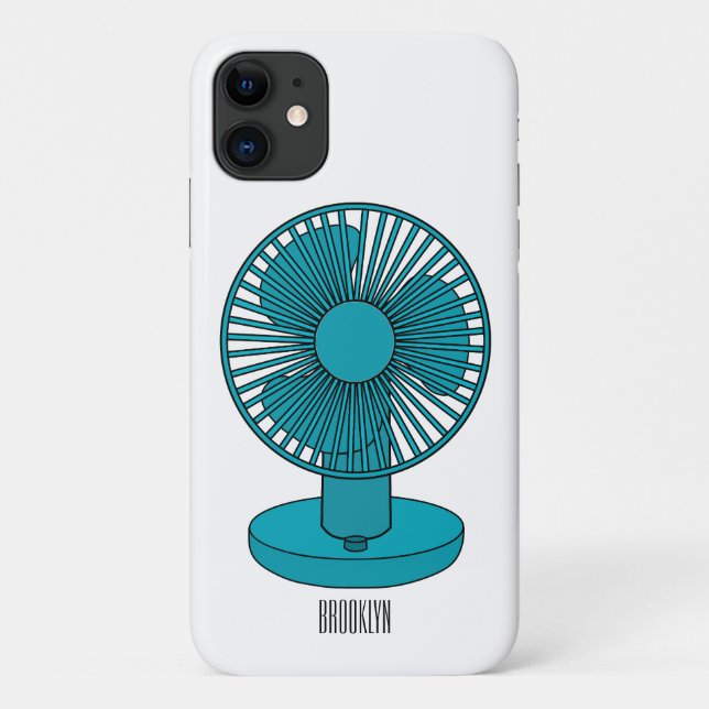 Capa Para iPhone 11 Ilustração do desenho do ventilador (Verso)