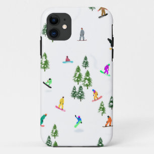 Capa Para iPhone 11 Ilustração do Freeride Snowboarder Snowboard