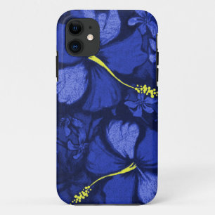 Capa Para iPhone 11 Ilustração havaiana da rocha da lava do hibiscus