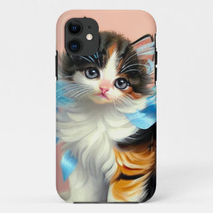 Capa Para iPhone 11 Ilustração Vintage Calico Kitten