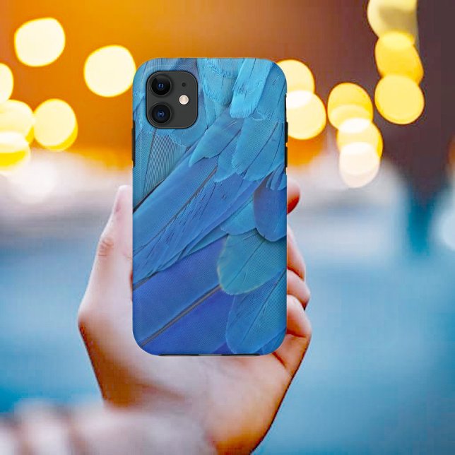 Capa Para iPhone 11 I'm blue - cool parrot feathers (Criador carregado)