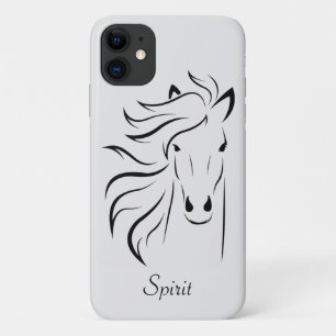 Capa Para iPhone 11 imagem artística moderna da silhueta de cavalo em 