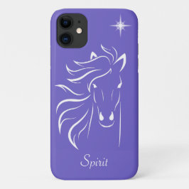 Capa Para iPhone 11 imagem de arte moderna de silhueta de cavalo em pe
