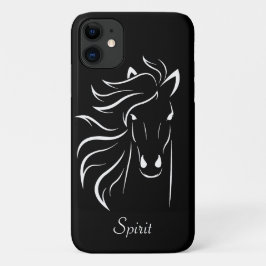 Capa Para iPhone 11 imagem de arte moderna de silhueta de cavalo em pr