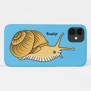 Capa Para iPhone 11 Imagem de desenho animado de caracol amarelo-bonit
