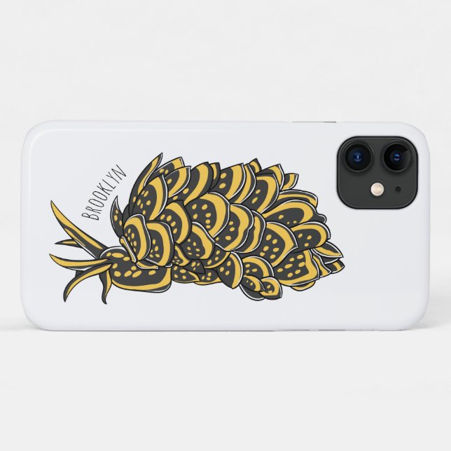 Capa Para iPhone 11 Imagem de desenho animado de lesmas do mar folhead (Verso (horizontal))