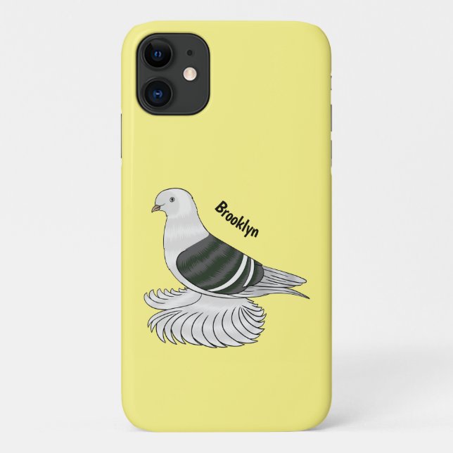 Capa Para iPhone 11 Imagem de desenho animado do pombo-escudo-saxão (Verso)