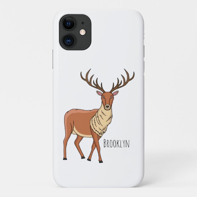 Capa Para iPhone 11 Imagem de desenho de Reindeer (Verso)