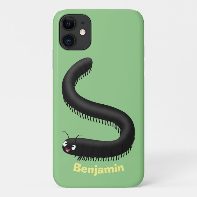 Capa Para iPhone 11 Imagem de desenho em forma de milipede (Verso)