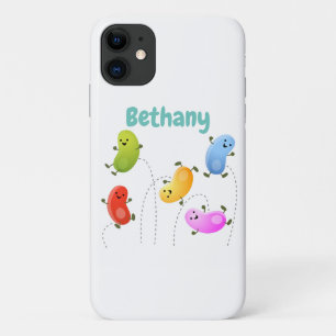 Capa Para iPhone 11 Imagem de desenhos animados de gellybeans felizes 