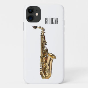 Capa Para iPhone 11 Imagem de desenhos saxofônicos