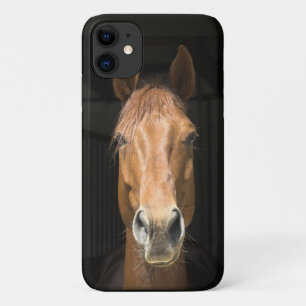 Capa Para iPhone 11 Imagem de Foto de Rosto de Cavalo