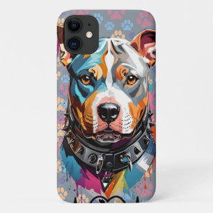 Capa Para iPhone 11 imagem do rosto de um cão pitbull