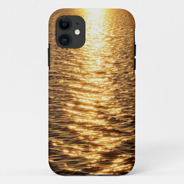 Capa Para iPhone 11 Imagem do Sunset, Lake, Nature (Verso)