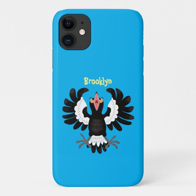 Capa Para iPhone 11 Imagem engraçada de desenho animado australiano (Verso)