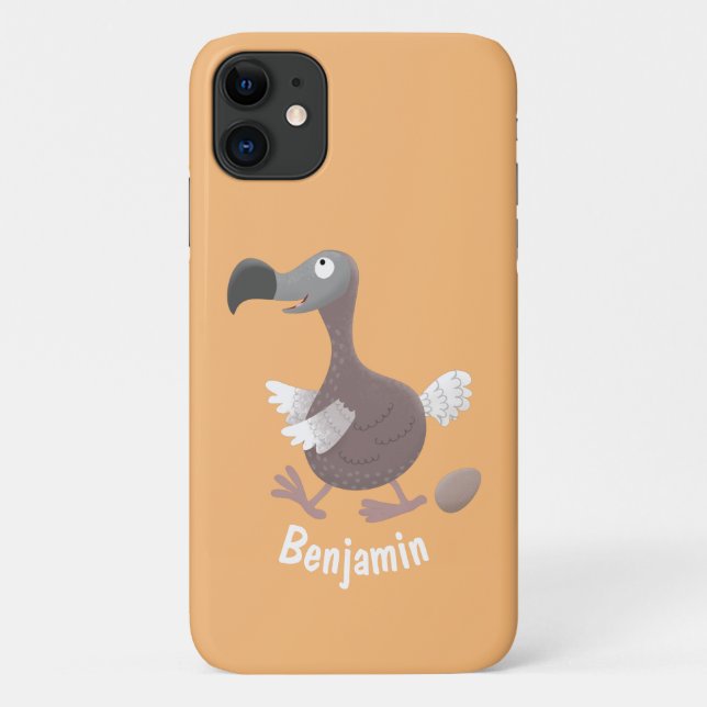 Capa Para iPhone 11 Imagem engraçada de desenho animado de pássaro dod (Verso)
