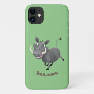Capa Para iPhone 11 Imagem engraçada de desenho animado de porco-branc