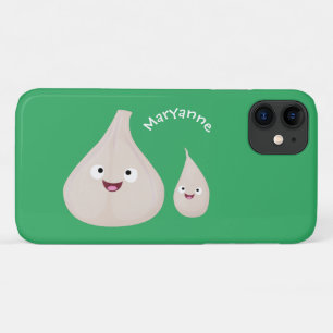 Capa Para iPhone 11 Imagem vegetal de desenho animado de alho giro