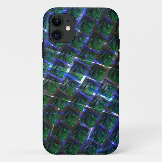 Capa Para iPhone 11 Imagem verde metálic um flutu ante? (Verso)