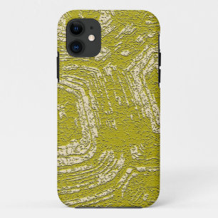 Capa Para iPhone 11 Impressão abstrata de casco de tartaruga mostarda