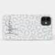 Capa Para iPhone 11 Impressão Animal de Leopardo de Cinzas Brancas Ele (Back (Horizontal))