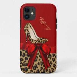 Capa Para iPhone 11 Impressão Chic Red & Jaguar