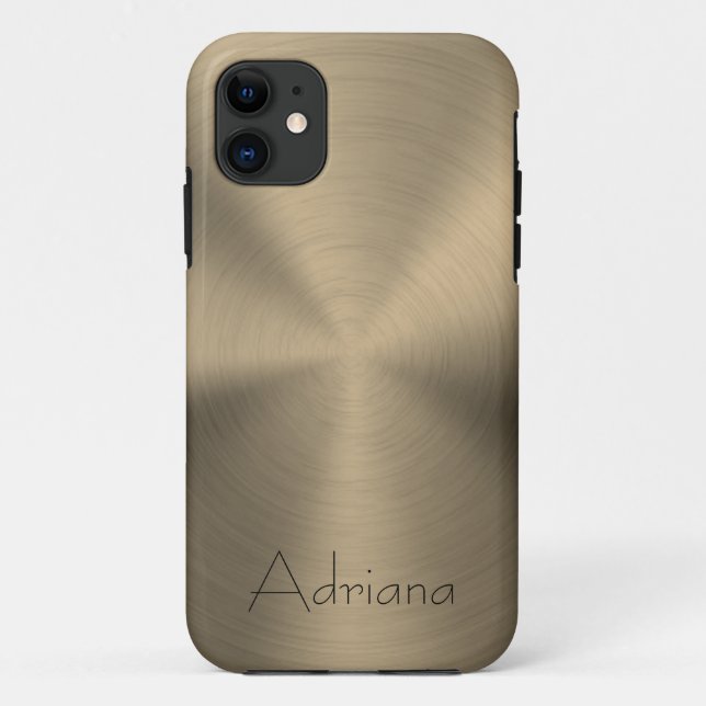 Capa Para iPhone 11 Impressão de aço inoxidável com ouro de titânio (Verso)