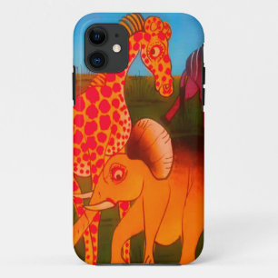 Capa Para iPhone 11 Impressão de Arte Animal Africano