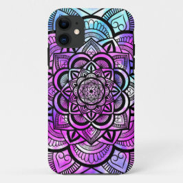 Capa Para iPhone 11 Impressão de Arte de Mandala Geométrica Multicolor
