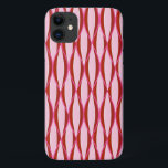 Capa Para iPhone 11 Impressão de fita do século médio - rosa e burgund<br><div class="desc">impressão de fita abstrato do século médio moderno do  em rosa com casca mole e burgundy rica,  acentuado com cor-de-rosa profundo</div>