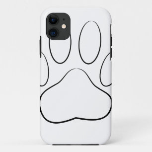 Capa Para iPhone 11 Impressão de Pata Branca