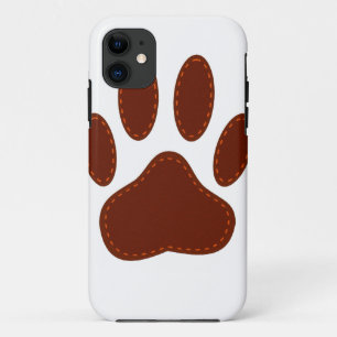 Capa Para iPhone 11 Impressão de Pata de Cachorro com Título