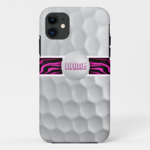 Capa Para iPhone 11 Impressão De Zebra Rosa Imprimir Bola De Golfe Ip