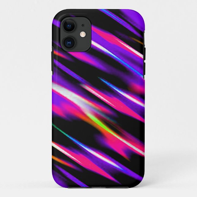 Capa Para iPhone 11 Impressão em animais com risca fina fatiada multic (Verso)